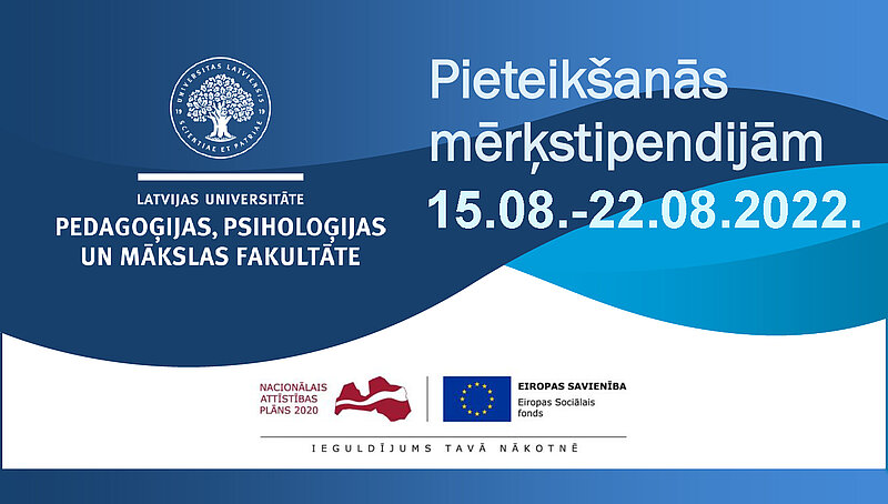Pieteikšanās mērķstipendijām maģistra studiju programmā “Tehnoloģiju inovācijas un dizains izglītībai” 