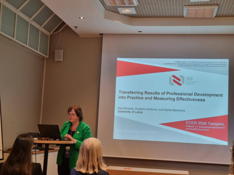 Par VPP projekta rezultātiem ziņo ikgadējā Eiropas izglītības pētniecības konferencē Tamperē, Somijā